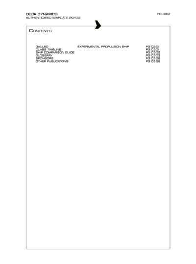 Star Fleet Starship Recognition Manual: Galileo Experimental Propulsion Ship