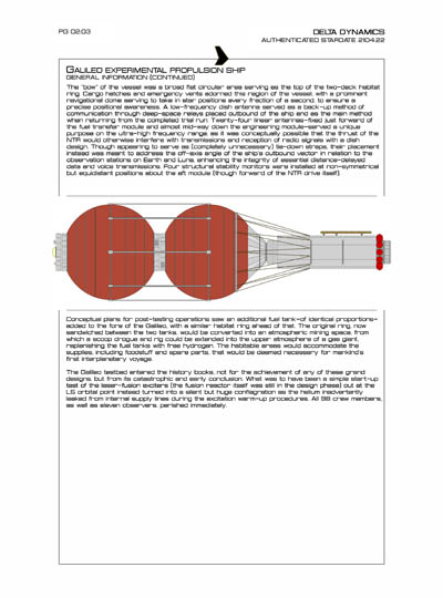 Star Fleet Starship Recognition Manual: Galileo Experimental Propulsion Ship