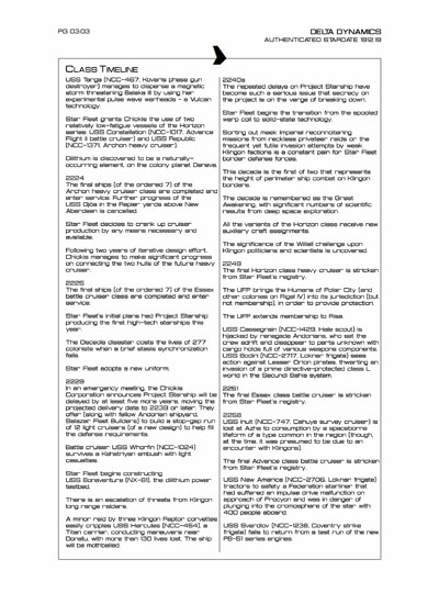 Star Fleet Starship Recognition Manual: Horizon Heavy Cruiser