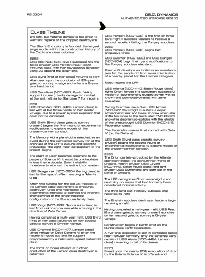 Star Fleet Starship Recognition Manual: Syracuse Destroyers