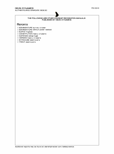 Star Fleet Starship Recognition Manual: Syracuse Destroyers