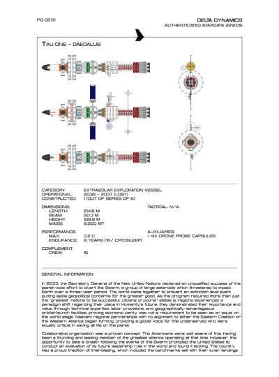 Star Fleet Starship Recognition Manual: TAU: Extrasolar Exploration Vessel