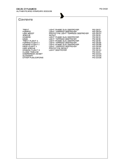 Star Fleet Starship Recognition Manual: Trent Light Destroyer
