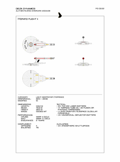 Star Fleet Starship Recognition Manual: Trent Light Destroyer