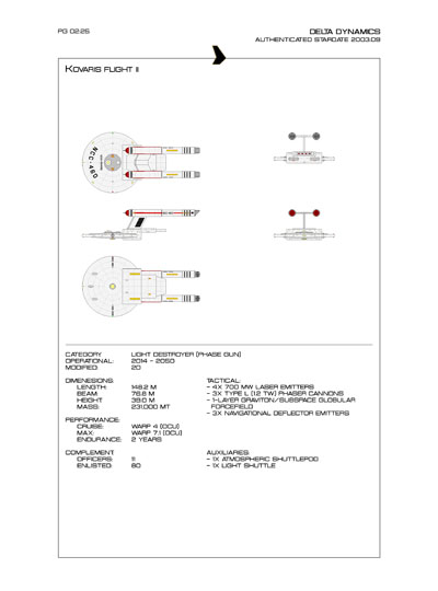 Star Fleet Starship Recognition Manual: Trent Light Destroyer