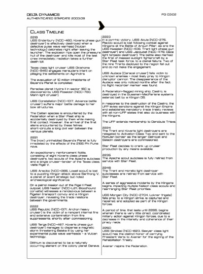 Star Fleet Starship Recognition Manual: Trent Light Destroyer