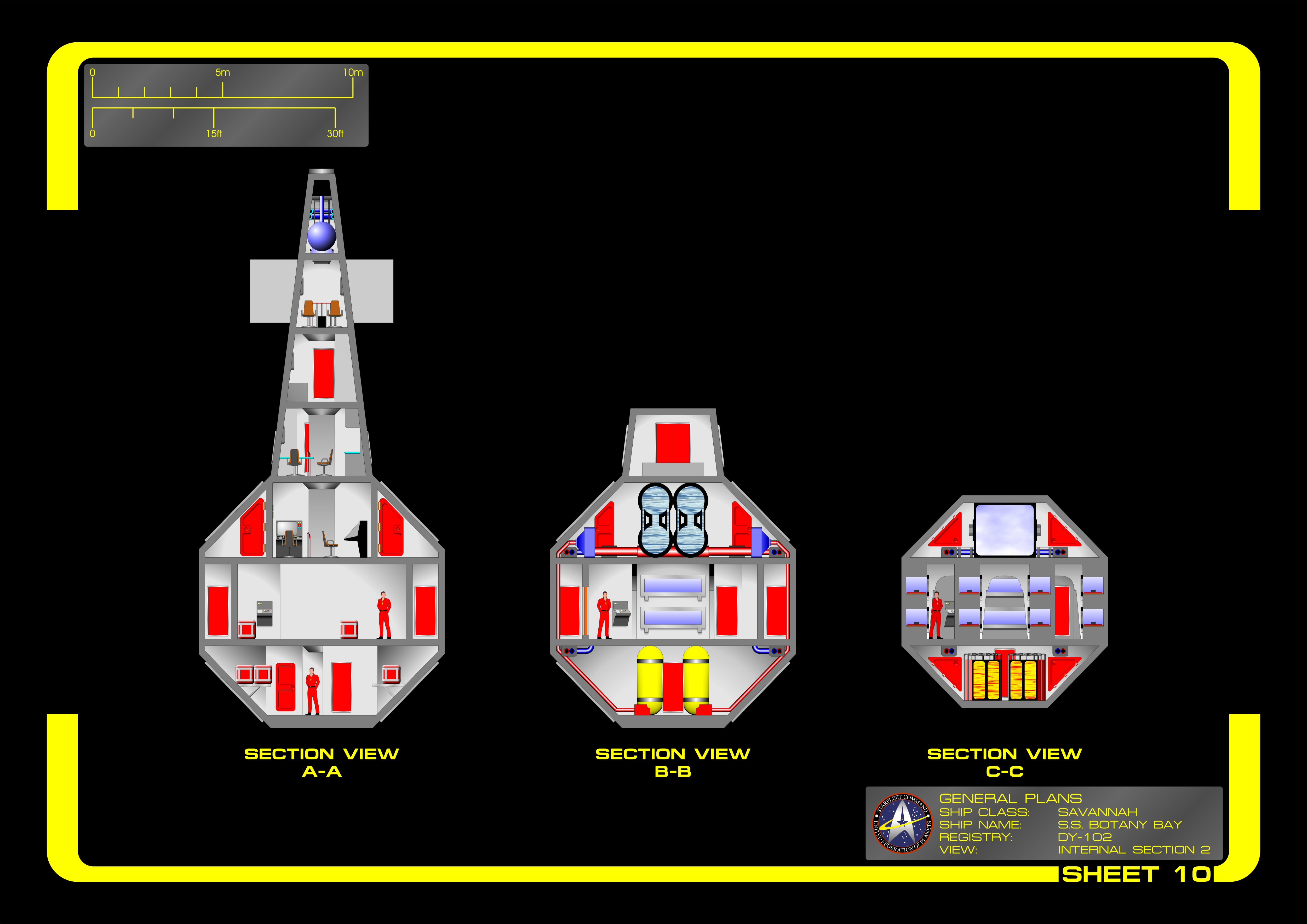 Star Trek Blueprints S.S. Botany Bay DY102