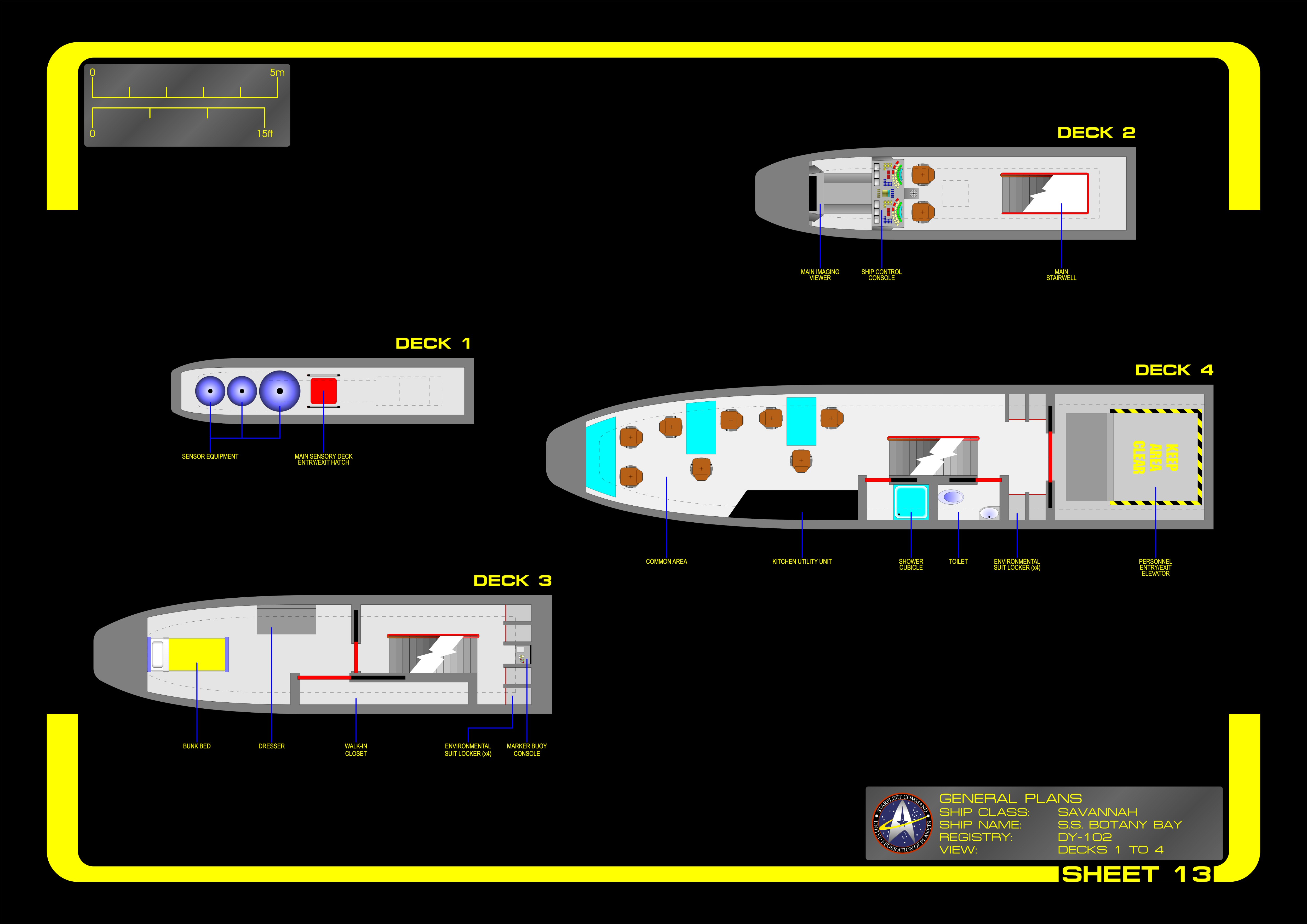 Star Trek Blueprints S.S. Botany Bay DY102