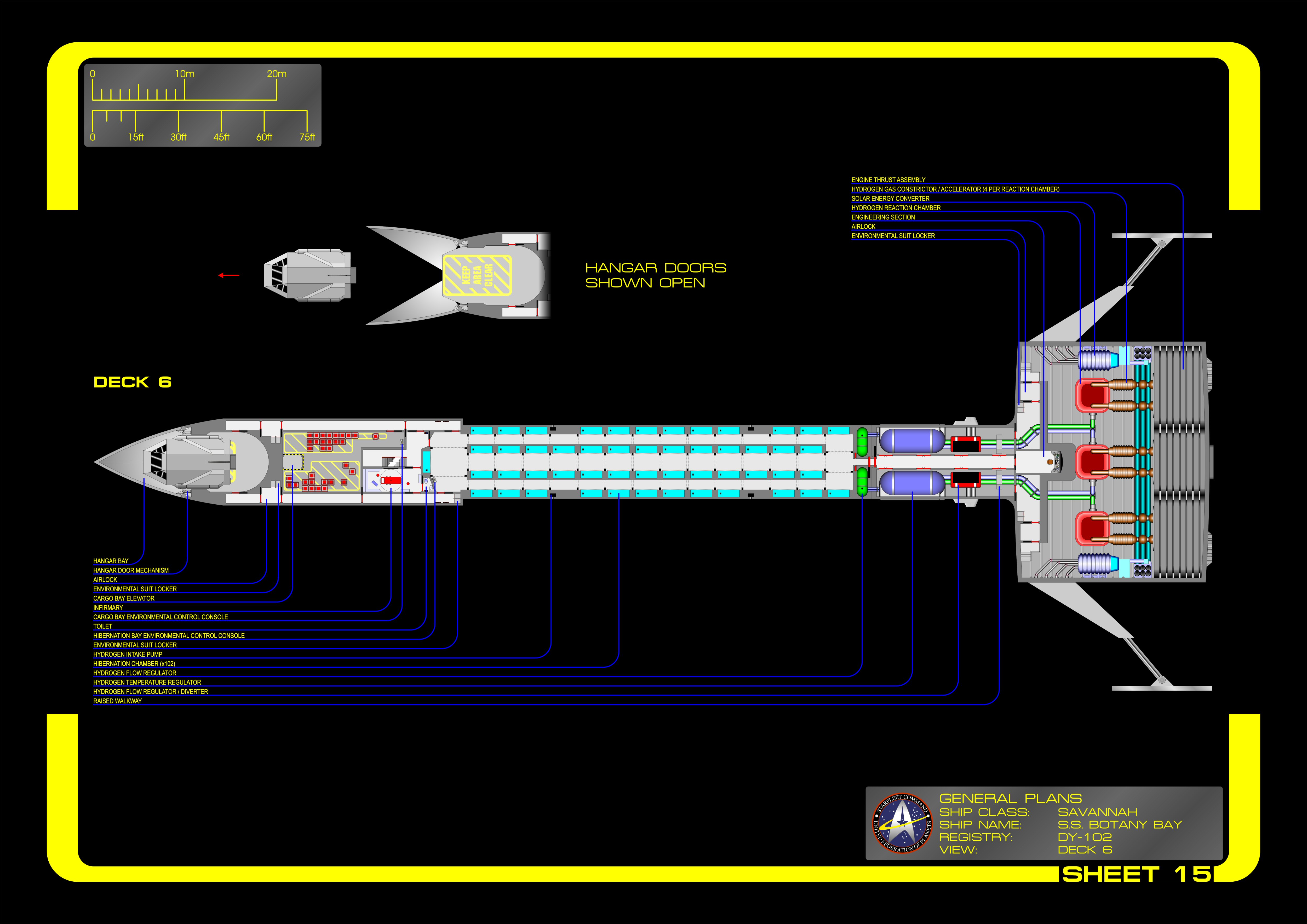Star Trek Blueprints S.S. Botany Bay DY102