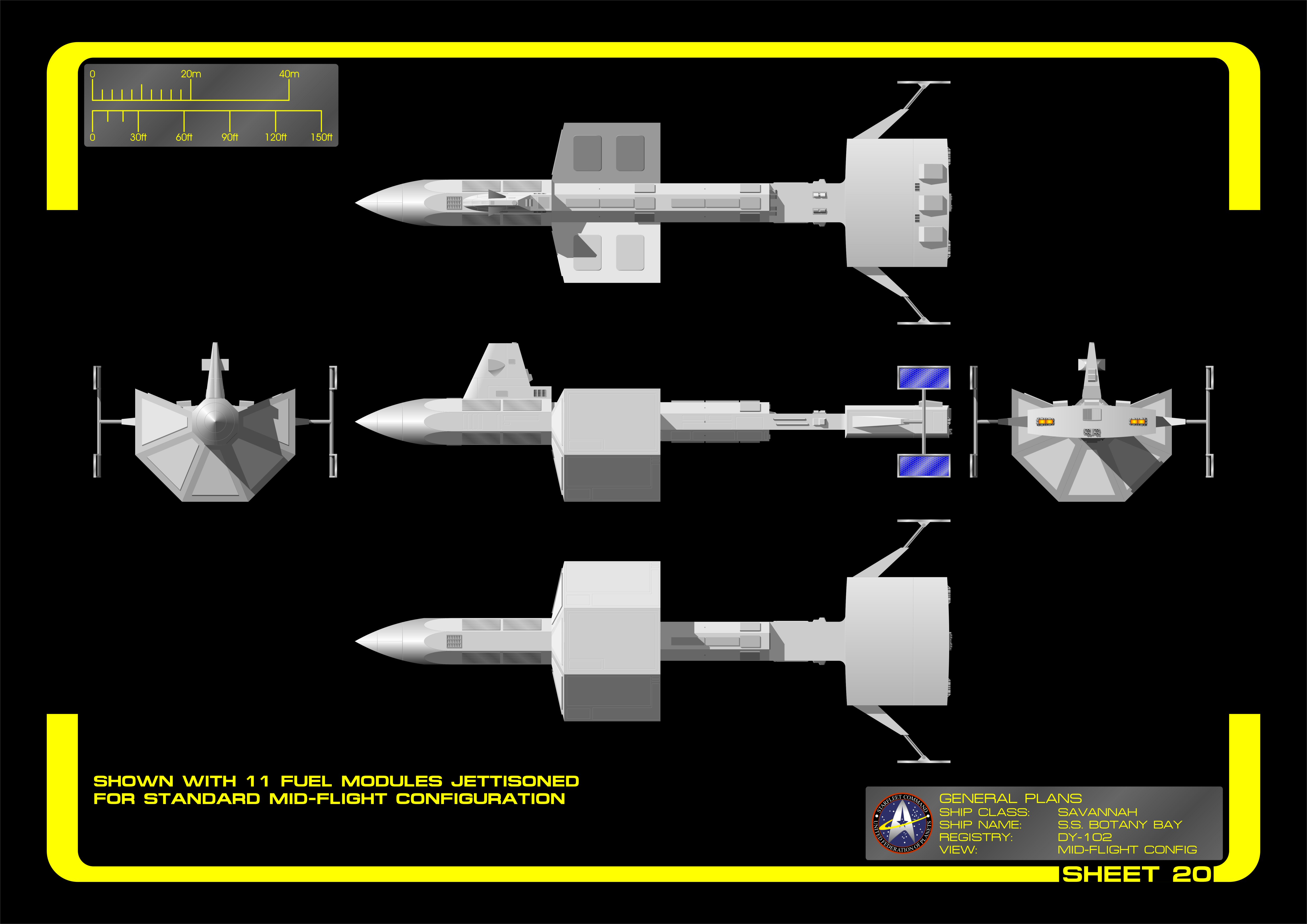 Star Trek Blueprints S.S. Botany Bay DY102