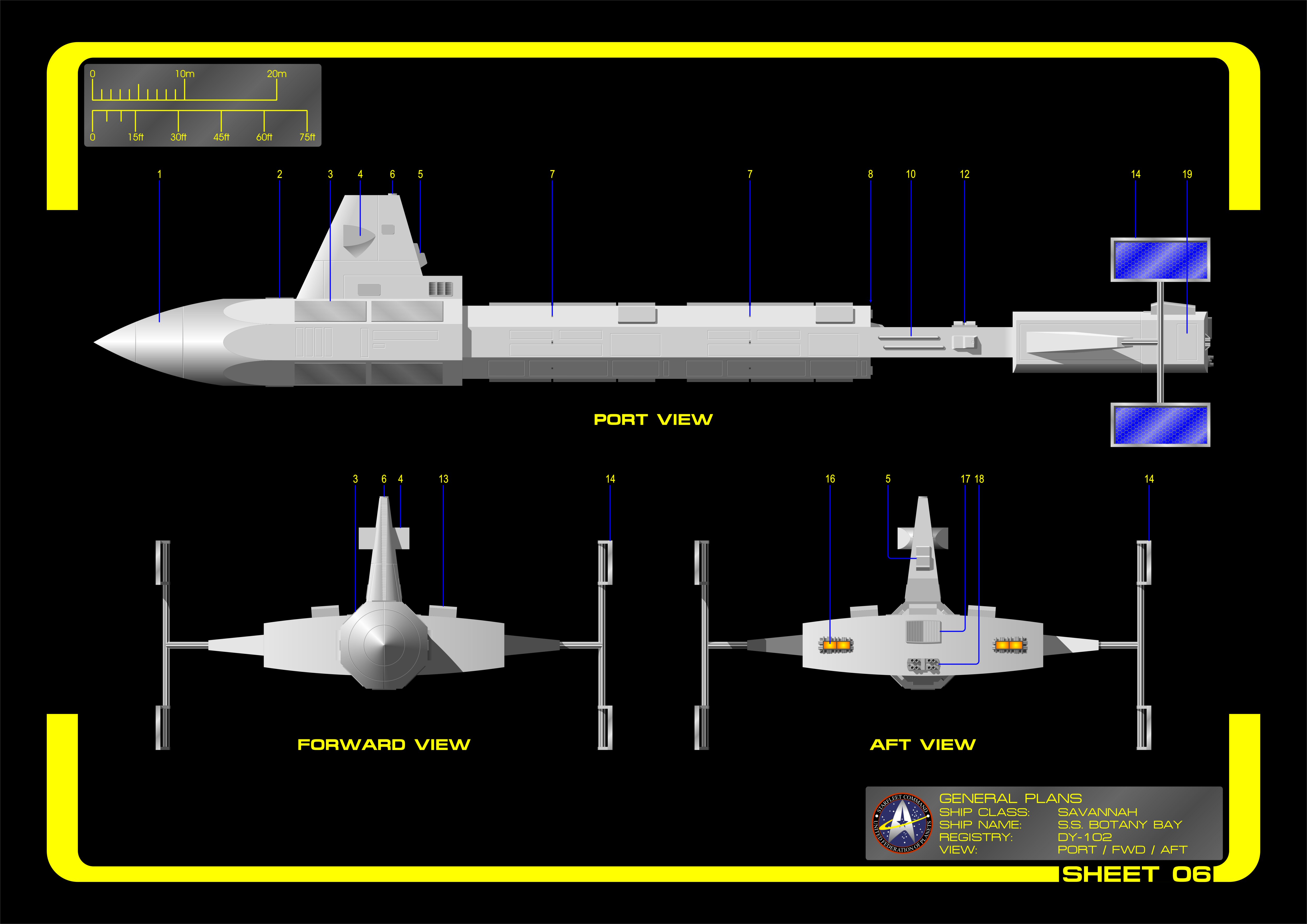 Star Trek Blueprints S.S. Botany Bay DY102