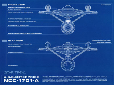 Star Trek Blueprint Collection: A Portfolio Set of 8 ... space star wiring diagram 