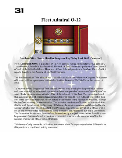Star Fleet Command Department: Uniform and Field Equipment Identification Guide