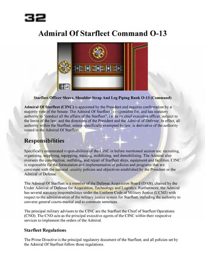 Star Fleet Command Department: Uniform and Field Equipment Identification Guide