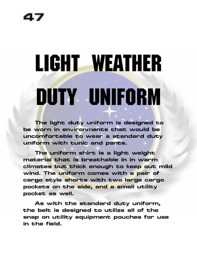 Star Fleet Command Department: Uniform and Field Equipment Identification Guide