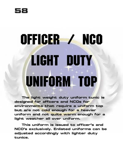 Star Fleet Command Department: Uniform and Field Equipment Identification Guide