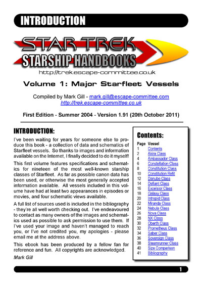 Starship Handbook - Volume I