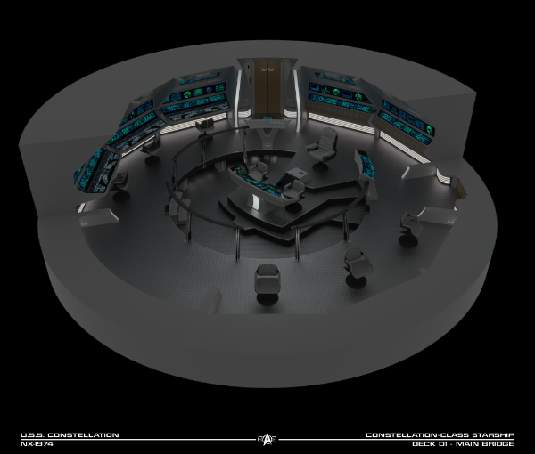 USS Constellation NCC-1974 Bridge Cutaway