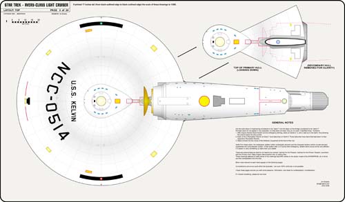 U.S.S. Kelvin NCC-0514 - Sheet 3: Top View