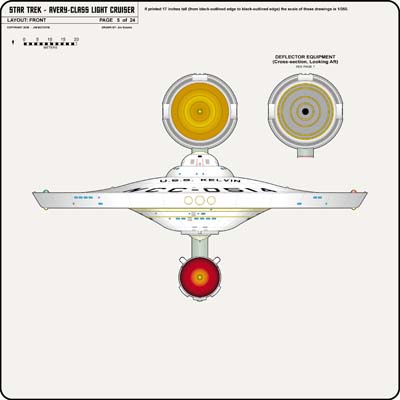 U.S.S. Kelvin NCC-0514 - Sheet 5: Front View