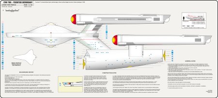 Federation Class Dreadnought [TOS] Profile, Cutaway, and Deck Plans