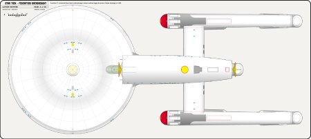 Federation Class Dreadnought [TOS] Profile, Cutaway, and Deck Plans