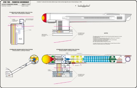 Federation Class Dreadnought [TOS] Profile, Cutaway, and Deck Plans