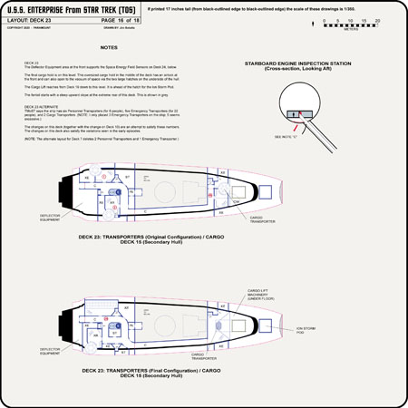U.S.S. Enterprise [TOS] Profile, Cutaway, and Deck Plans