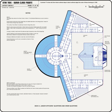 Frigate Class [TOS] Profile, Cutaway, and Deck Plans