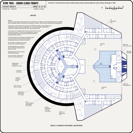 Frigate Class [TOS] Profile, Cutaway, and Deck Plans