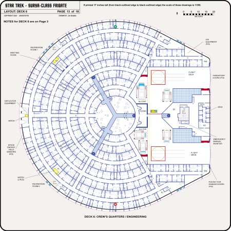 Frigate Class [TOS] Profile, Cutaway, and Deck Plans