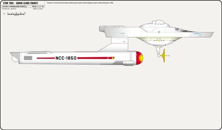 Frigate Class [TOS] Profile, Cutaway, and Deck Plans
