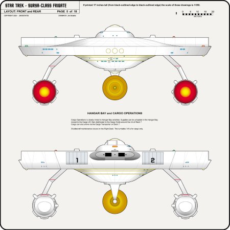 Frigate Class [TOS] Profile, Cutaway, and Deck Plans