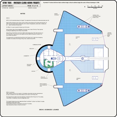 Heavy Frigate Class [TOS] Profile, Cutaway, and Deck Plans
