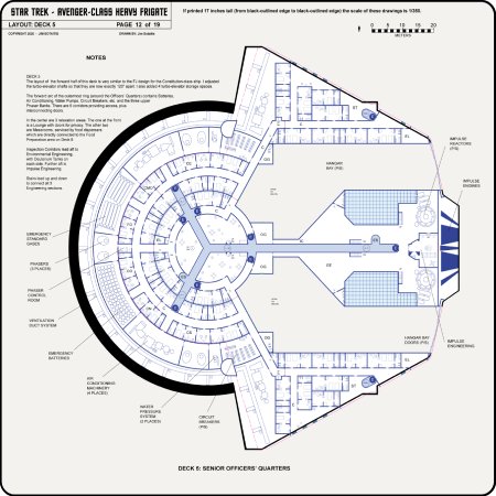 Heavy Frigate Class [TOS] Profile, Cutaway, and Deck Plans