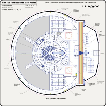 Heavy Frigate Class [TOS] Profile, Cutaway, and Deck Plans