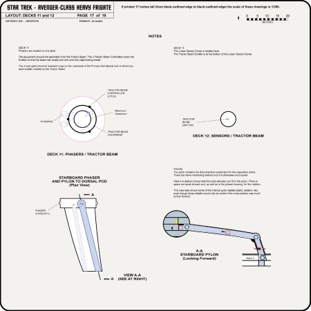 Heavy Frigate Class [TOS] Profile, Cutaway, and Deck Plans