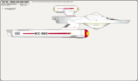 Heavy Frigate Class [TOS] Profile, Cutaway, and Deck Plans