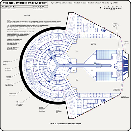 Heavy Frigate Class [TOS] Profile, Cutaway, and Deck Plans