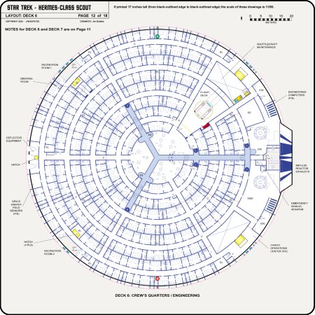 Heavy Frigate Class [TOS] Profile, Cutaway, and Deck Plans