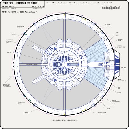 Heavy Frigate Class [TOS] Profile, Cutaway, and Deck Plans