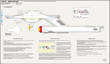 Heavy Frigate Class [TOS] Profile, Cutaway, and Deck Plans