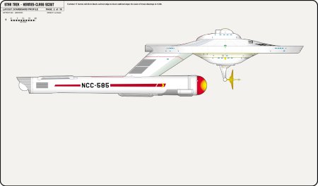 Heavy Frigate Class [TOS] Profile, Cutaway, and Deck Plans