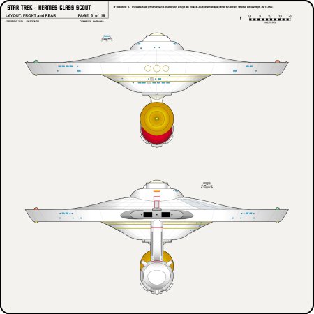 Heavy Frigate Class [TOS] Profile, Cutaway, and Deck Plans