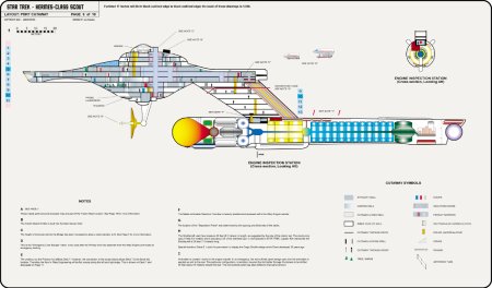Heavy Frigate Class [TOS] Profile, Cutaway, and Deck Plans