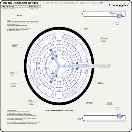 Heavy Frigate Class [TOS] Profile, Cutaway, and Deck Plans