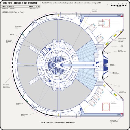 Heavy Frigate Class [TOS] Profile, Cutaway, and Deck Plans