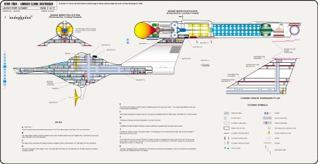 Heavy Frigate Class [TOS] Profile, Cutaway, and Deck Plans