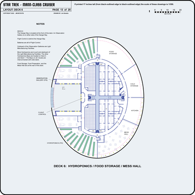 U.S.S. Endurance NCC-401 Mann-Class Cruiser [TOS] Profile, Cutaway, and Deck Plans