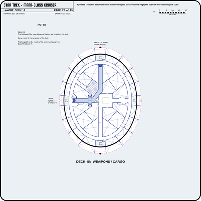 U.S.S. Endurance NCC-401 Mann-Class Cruiser [TOS] Profile, Cutaway, and Deck Plans